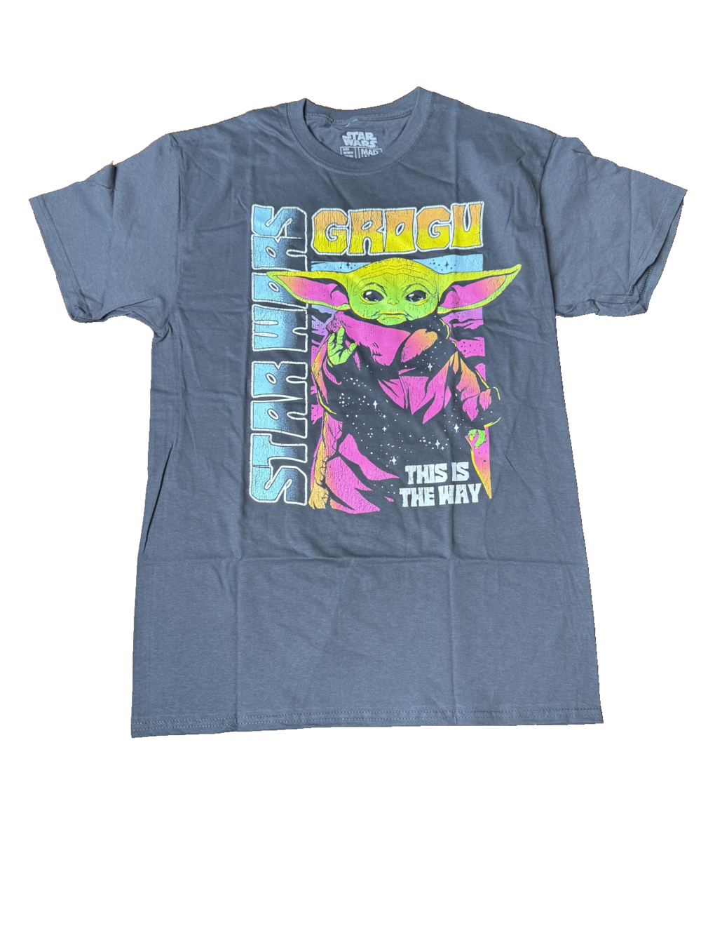 Star Wars Grogu Shirt Mens Medium Charcoal This Is The Way Mandalorian Tee